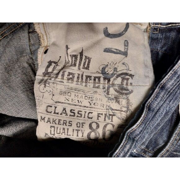 Polo Ralph Lauren Jeans Mens 33x25 Blue 867 Classic Fit Tag 31x30 - Picture 7 of 8
